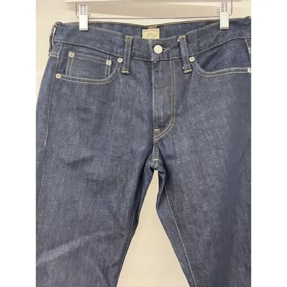 NEW 30 30x30 J.Crew 484 Slim-Fit Low-Rise Cotton Jeans Resin Rinse Dark